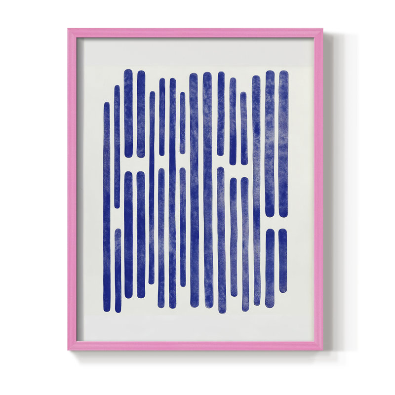 Abstract CCXLIII Framed Print - Ready To Hang , 14" H x 11" W, Pink