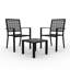 3-Piece Steel Outdoor Bistro Set with Stackable 2 Chairs & Table | Compact Patio Dining Set for Balcony, Garden & Deck – Weather-Resistant