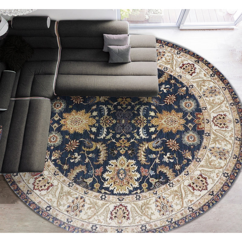 Wool Oriental Area Rug, Round 8'
