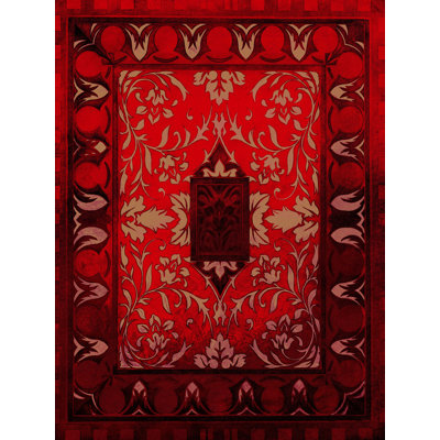 Tapisserie rouge - peinture sur toile tendue