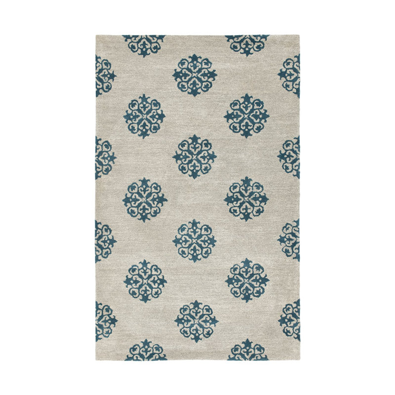 Candelo Hand Tufted Wool Pile Geometric Rug, Rectangle 3'6" x 5'6"