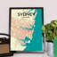 Sydney City Map - No Frame Print-2075446224