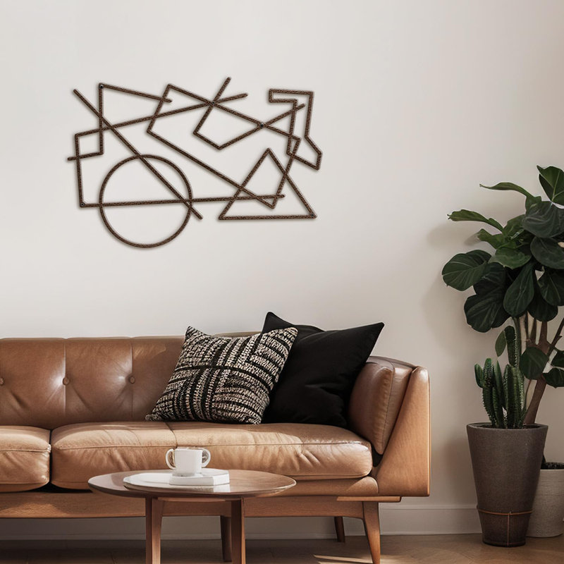 Décoration murale en métal, H 12 po x l 18 po x P 0,05 po, Bronze