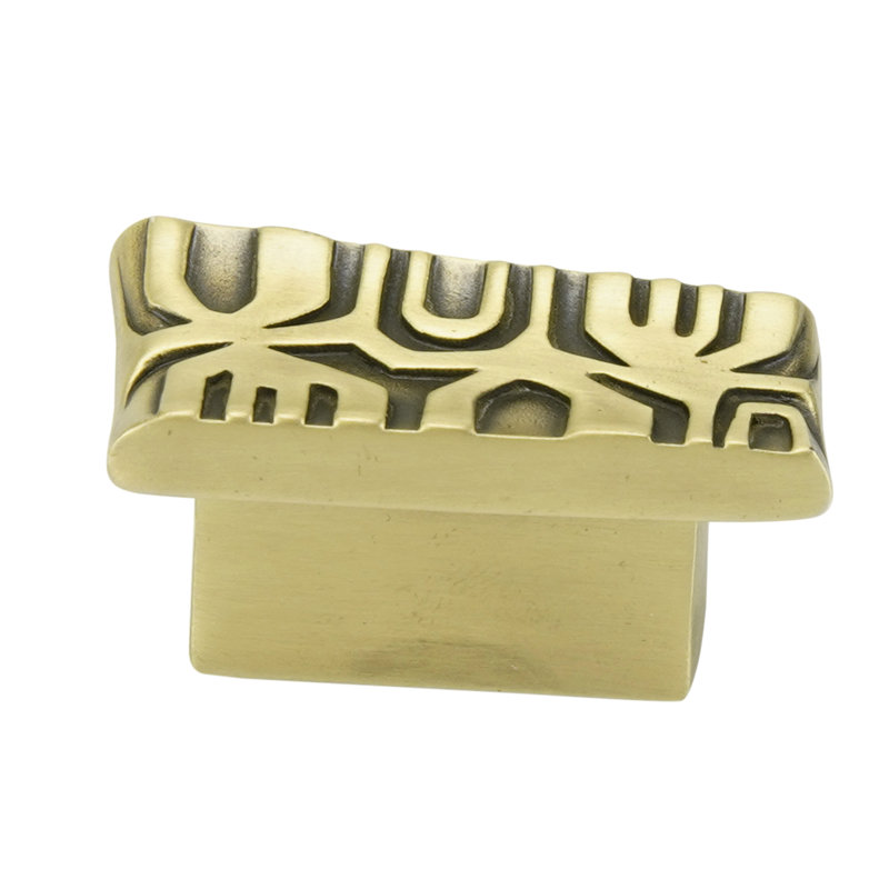ASYMMETRICAL KNOB; BURNISH BRASS