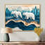 Ours blancs sur un glacier dans un paysage de Norvège I - art mural ours-1684252372-1684252353-1684252364