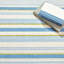 Daphne Stripe French Blue Handwoven Cotton Rug-666080416