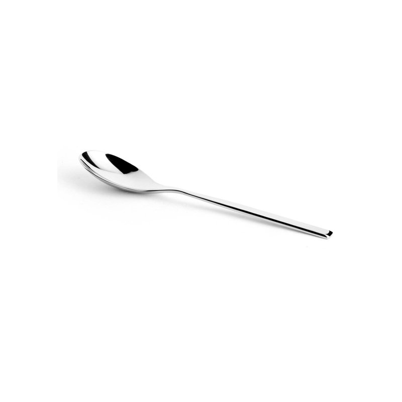 Ensemble de 12 cuillères à dessert en acier inoxydable Clista | 7,5 po, argent