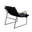 Chaise d'appoint en cuir avec base luge