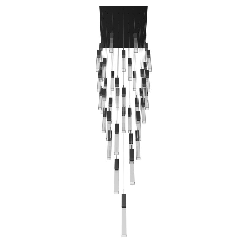 The Original Glacier Collection 41 Light Clear Crystal Multi Port Pendant, Bronze, 174" H x 36" W