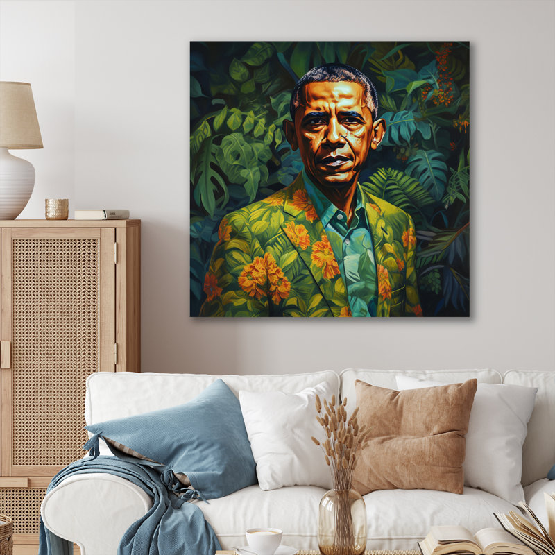 «Obama Miami Vibes II», reproduction sur toile, H 24 po x l 24 po x P 1 po, Toile tendue