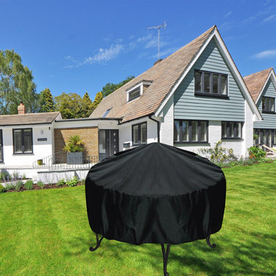Housse de protection pour barbecue de 112 cm (44 pouces) avec cordon de serrage, imperméable et anti-poussière, pour fumoir extérieur rond à gaz ou au charbon.
