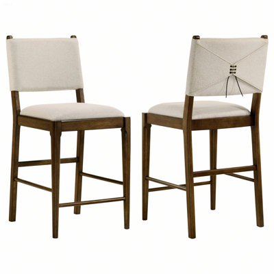 Deux chaises pour chaises de comptoir intérieures rembourrées