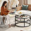 Table basse circulaire avec plateau relevable circulaire et rangement-1833765589-1833765577