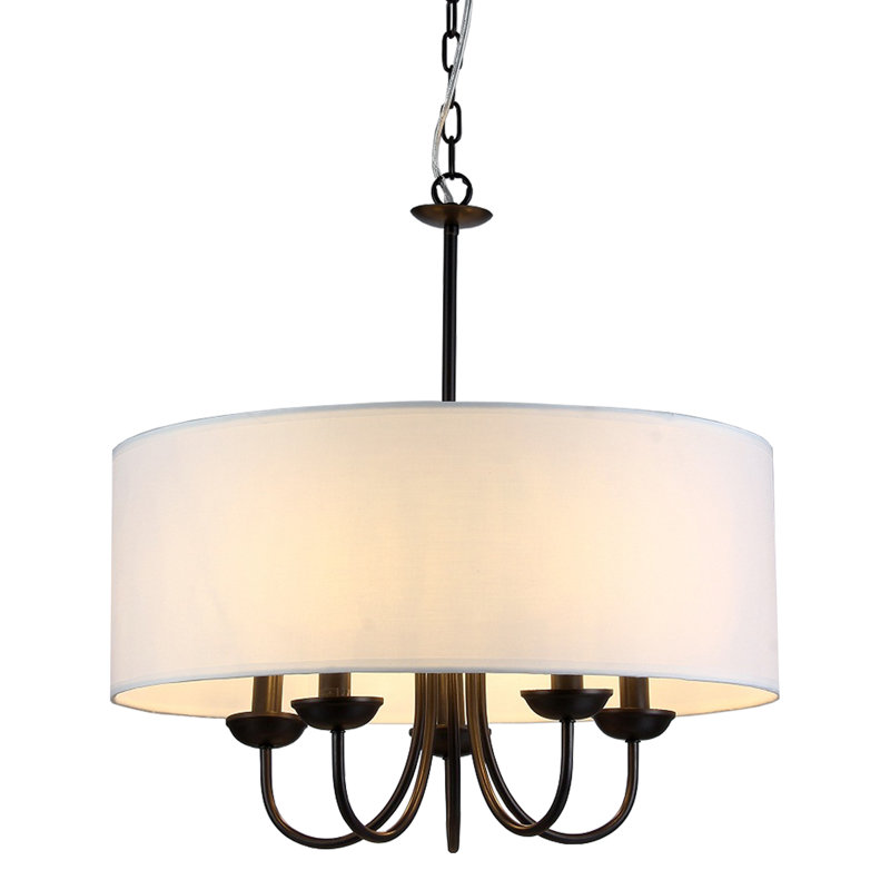 Lustre cylindrique unique / remarquable à 5 lumières Upshaw