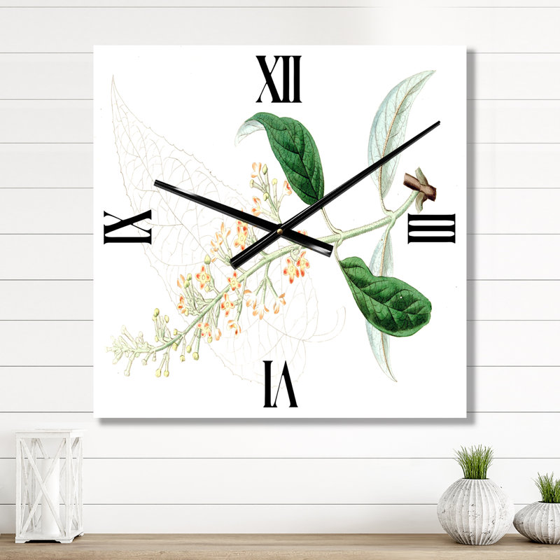 Vintage Plant Life XXVII - Horloge murale traditionnelle, Très grand