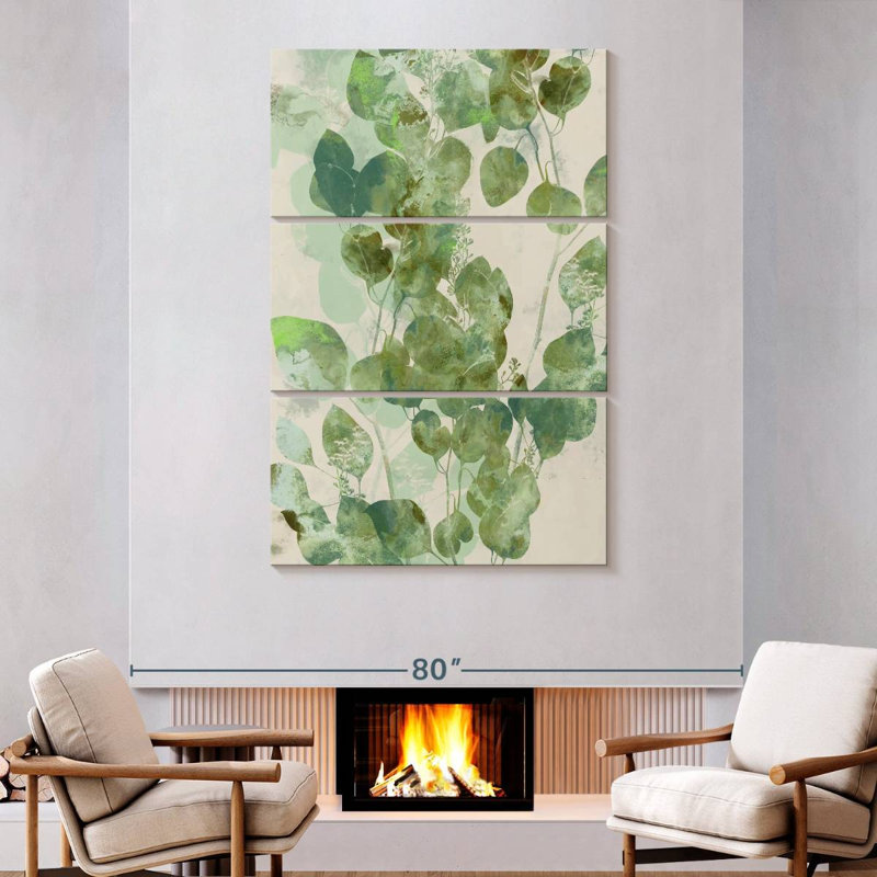 Harnek aquarelle eucalyptus I, H 74 po x l 48 po