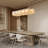 Monzerat 14 - Light Rectangular Alabaster Kitchen Island Gold Chandeliers(Bulbs Included)-553085001