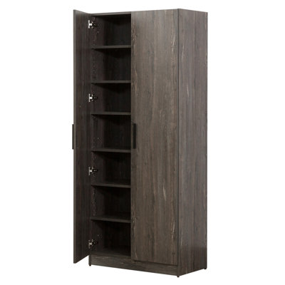 Farmhouse Shoe Cabinet with Six Shelves 