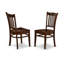 L'ensemble de salle à manger 3 pièces comprend une table de salle à manger ronde avec piédestal et 2 chaises de cuisine, acajou-1064966091