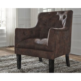 Fauteuil capitonné en polyester de 27 po de largeur Jemarius