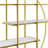 Modern 70.8 Inch Round Bookshelf With Two Drawers, Gold Trim Office Bookcase And White Tone