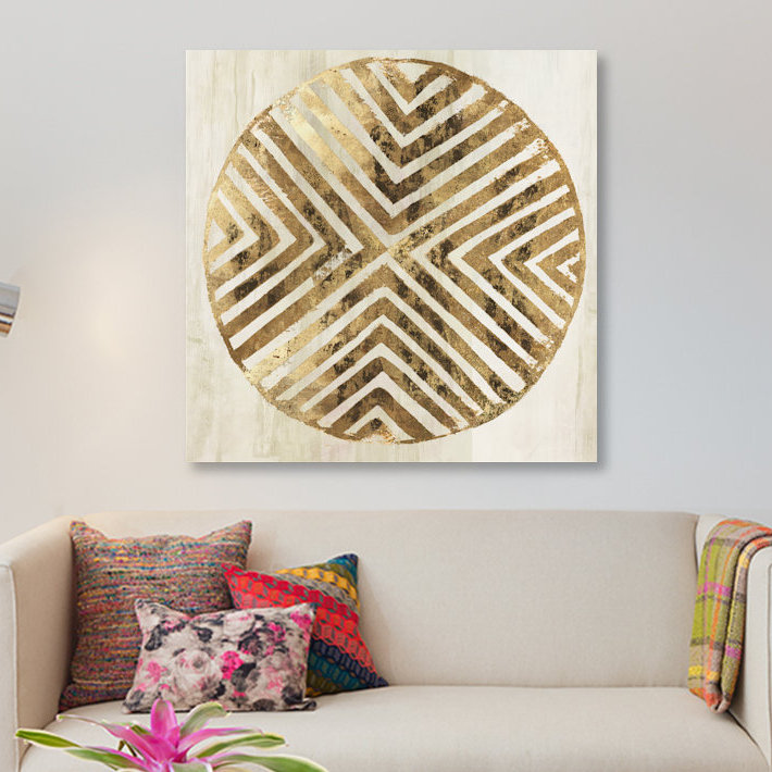 «African Lines II», impression sur toile, H 48 po x l 48 po x P 1,5 po, Toile tendue, Pas de tapis