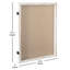 Vitrine ombre H 23,5 po x l 18,5 po Mallick avec doublure en lin et structure en bois de pin massif Mallick-93758318