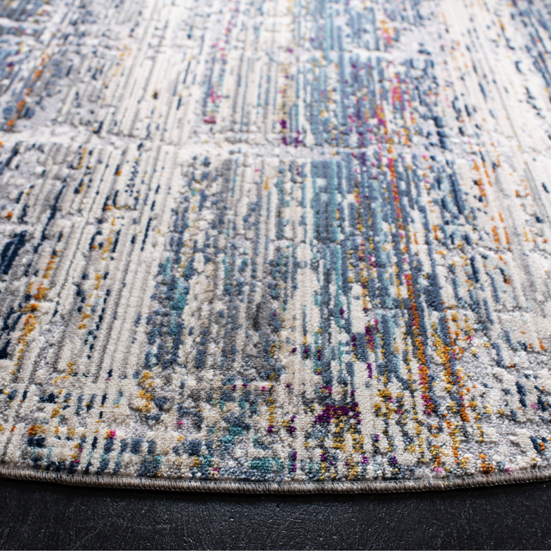Kempson Performance Abstract Rug, Rectangle 4' x 6'