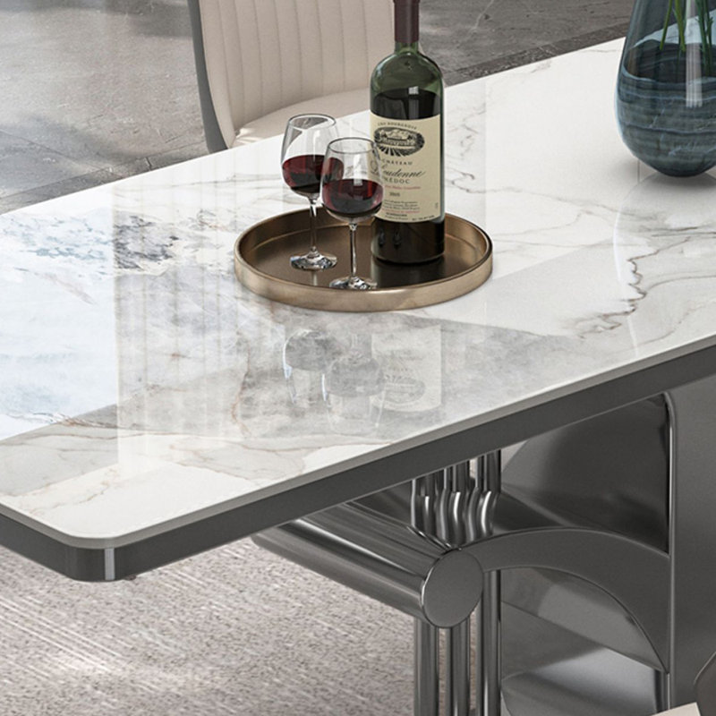 Ensembles de tables de salle à manger haut de gamme de style italien, H 29,5 po x L 55,1 po x l 31,5 po 