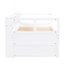 Lit de jour simple blanc TG, 2 lits gigognes, 3 rangements, charge et structure en bois stable, peu encombrant, construction-129631028