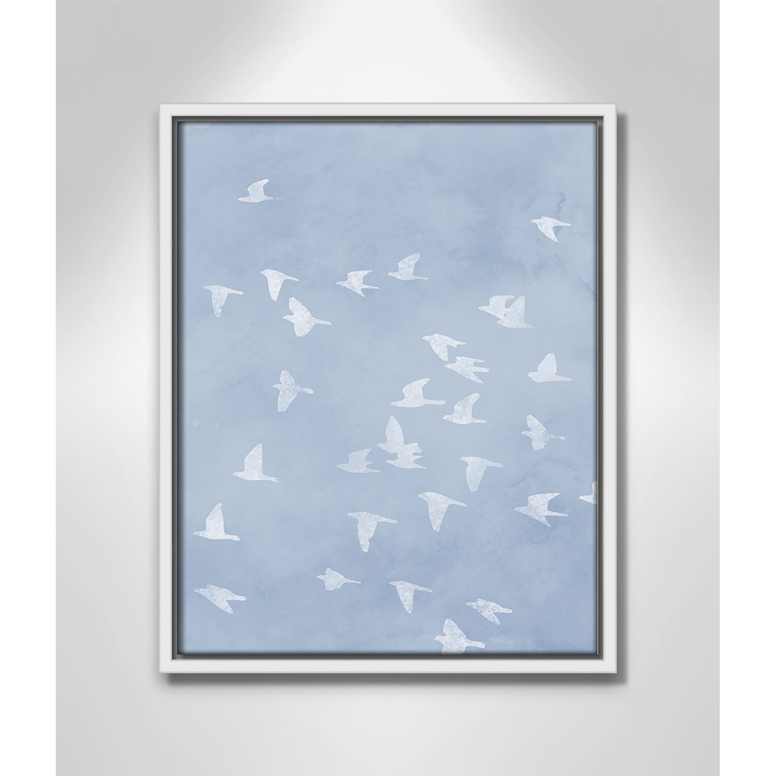 Flying Friends Print by Marcus Prime, White Floater, 12.5'' W x 15.5'' H