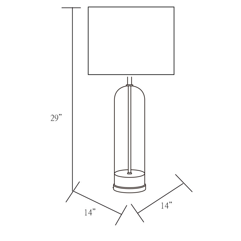 Table Lamp, Black/White