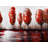 Gray Landscapes Trees Placemat - Red Trees by the Lake Decor