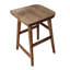 Tabouret à hauteur de comptoir sans dossier Tisa, siège de selle fabriqué à la main en bois d'acacia brun naturel-254910303