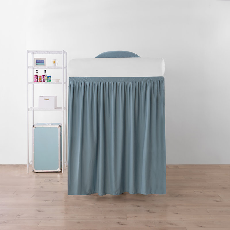 Jupe de lit Dorm, Bleu fumé, 60"