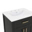Meuble-lavabo de 24 po avec lavabo, armoire de salle de bain en bois massif avec tiroir basculant, supports de rangement, porte à fermeture en douceur et tablettes réglables-441257545