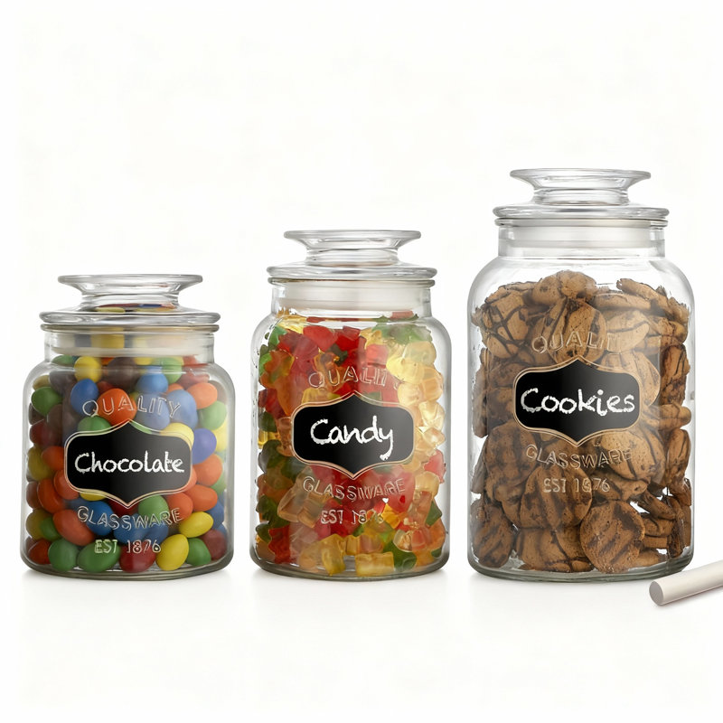 Cavaco Glass Canister - Set of 3
