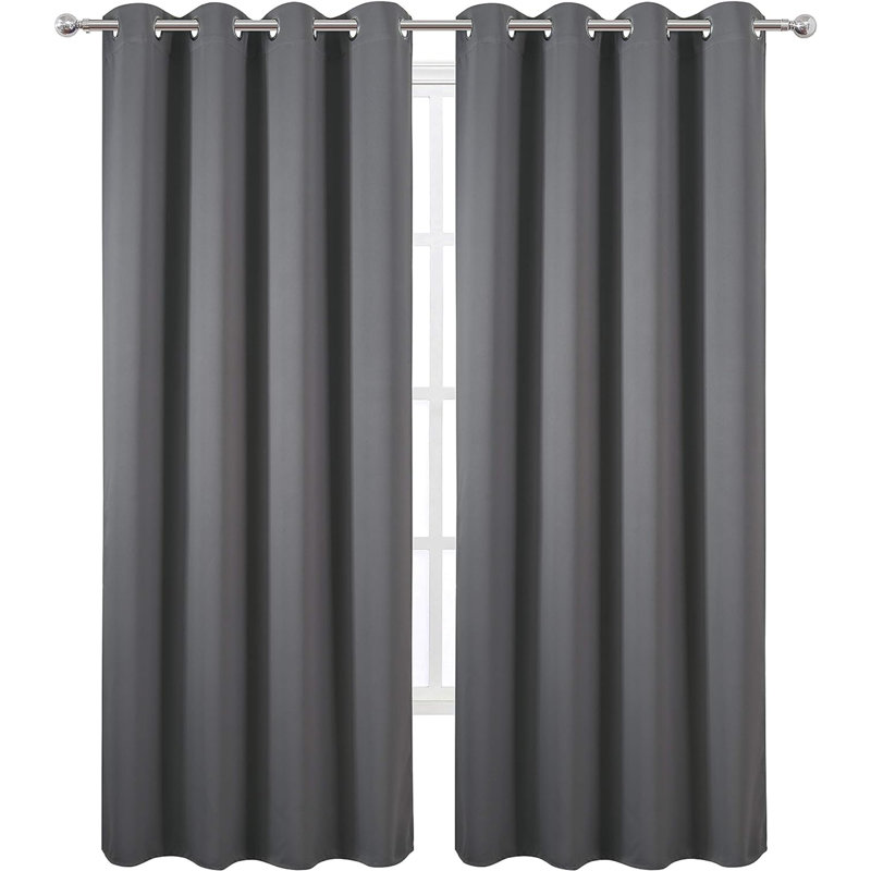 Erfried Blackout Curtain Pair, Gray, 52" W x 84" L