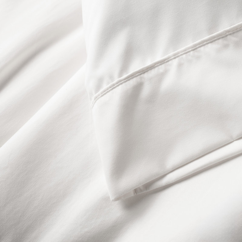 Lux brossé à double nettoyage 4 pièces Ensemble de draps, Blanc, Grand