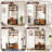 Engineered Wood Freestanding Hall Tree, Entryway Multi-Use Storage Unit, Retro Brown Matte Black, 71 Inch Height With Bench And Shoe Storage