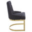 Carwell 48cm H Tufted Upholstered Metal Cantilever Chair-939048892-939048891