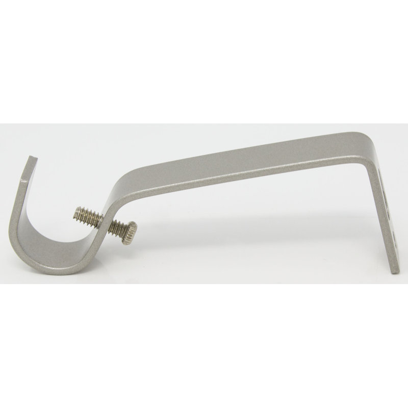 Support de fixation pour rideaux non réglable Perryville, Noir, H 4 po x l 1,375 po x P 1 po