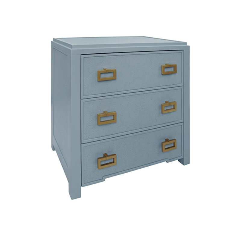 Radley 3 - Drawer Nightstand, Light Blue