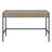 47.9" Wide Fluted Writing Desk with 3 Storage Drawers — Antiqued Gray Oak Mid-Century Modern Steel Desk for Home Office | Vera-1264998092