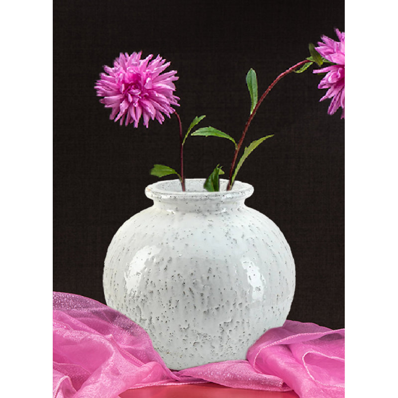 Vase en céramique vieilli Ivy Bronx Elara