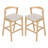 Balmain Indoor Rubberwood Barstool, Set of 2