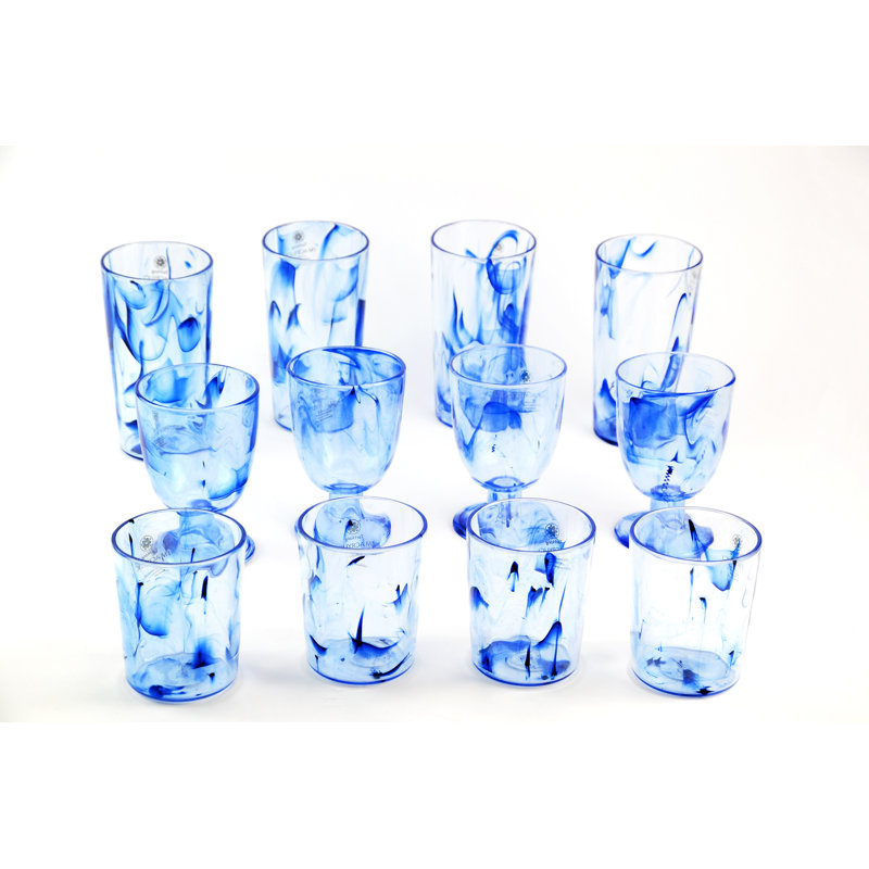 Aegean 12 Piece Acrylic Assorted Glassware Set