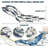 Coastal Metal Fish Wall Decor Metal School of Fish Wall Decoration 3D Fish Wall Sculpture for Living Room Outdoor Ocean Beach-1599966719