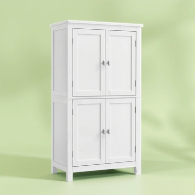 Arhavi 42.1" H Floor Storage Cabinet, Storage Unit, Freestanding Cabinet With 4 Doors