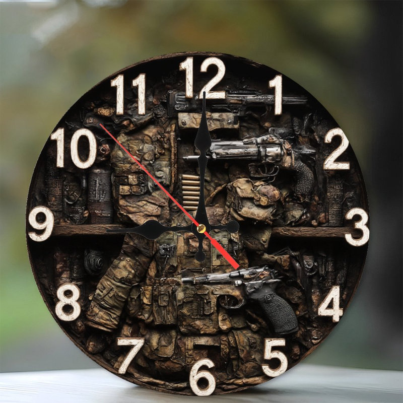 Horloge militaire avec armes